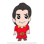 How to Draw Kawaii Gaston from Beauty and the Beast