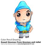 How to Draw Kawaii Gnomeo From Gnomeo and Juliet
