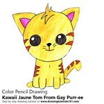 How to Draw Kawaii Jaune Tom From Gay Purr-ee