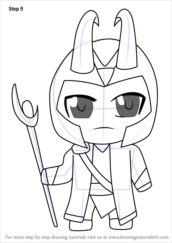 Learn How to Draw Kawaii Loki (Kawaii Characters) Step by Step