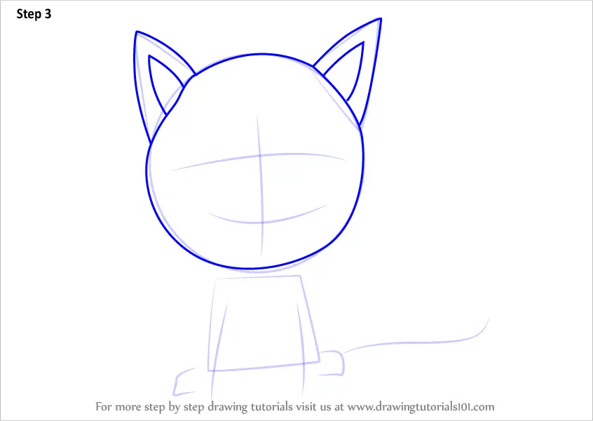 Learn How To Draw Kawaii Mittens Cat From Bolt (kawaii Characters) Step 