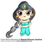 How to Draw Kawaii Princess Jasmine