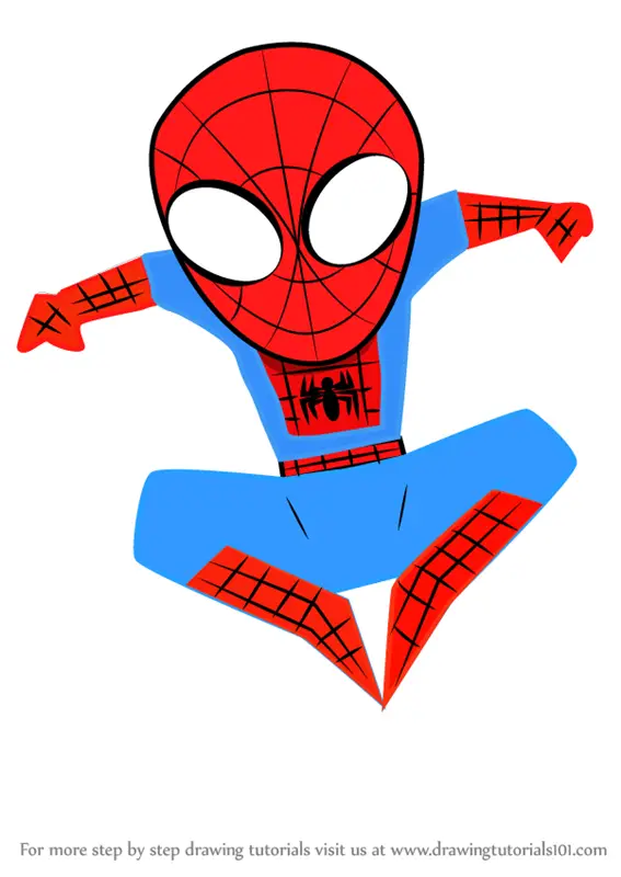 Learn How To Draw Kawaii Spiderman (kawaii Characters) Step By Step 