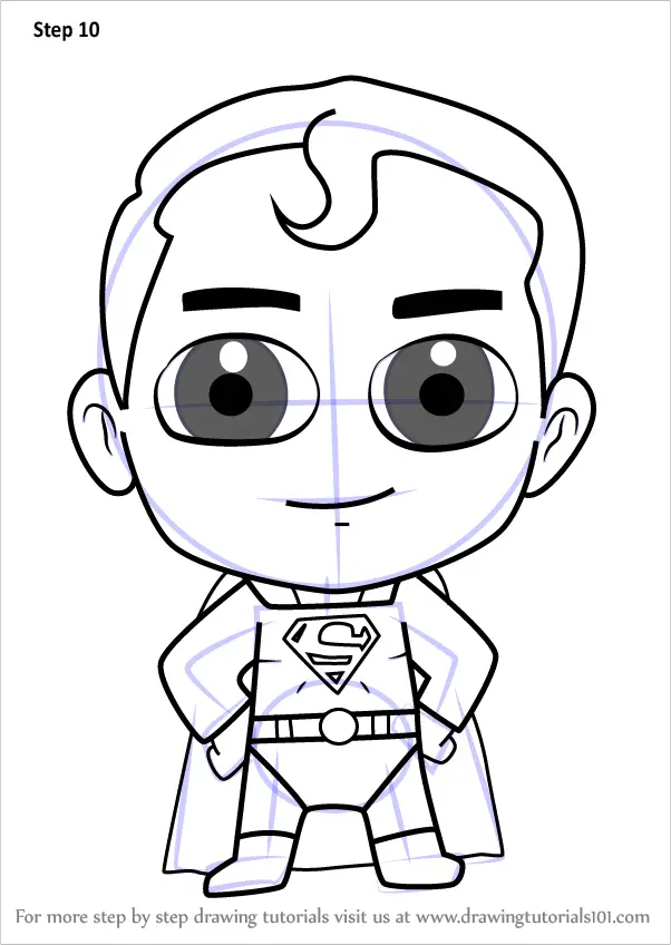 how to draw chibi superman