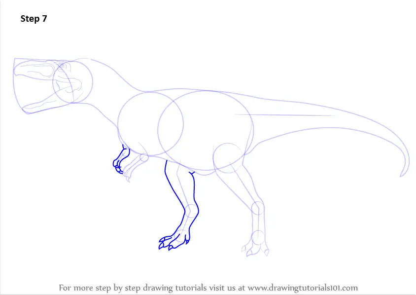 Learn How to Draw an Albertosaurus (Dinosaurs) Step by Step : Drawing ...