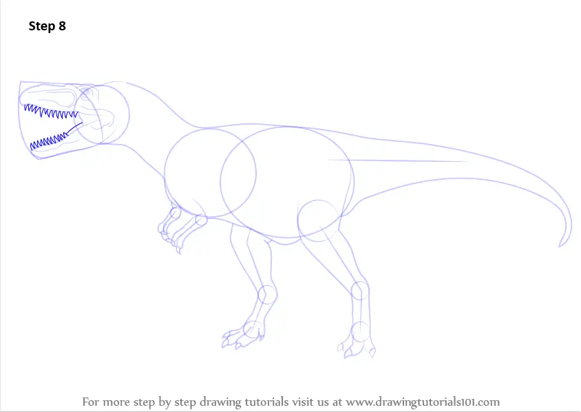 Learn How to Draw an Albertosaurus (Dinosaurs) Step by Step : Drawing ...