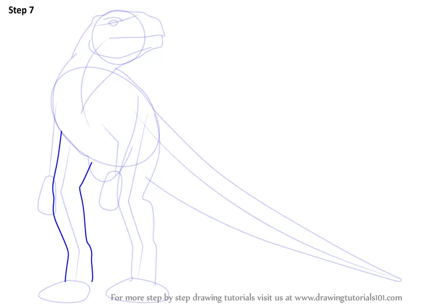 Learn How to Draw an Allosaurus (Dinosaurs) Step by Step : Drawing