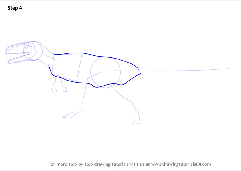 Learn How To Draw A Megalosaurus (dinosaurs) Step By Step : Drawing 