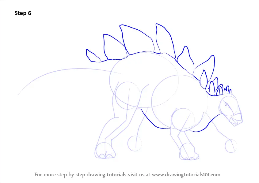 Learn How to Draw Stegosaurus Dinosaur (Dinosaurs) Step by Step