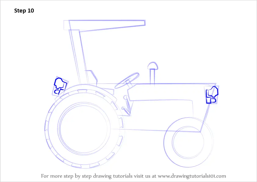 Learn How to Draw a Tractor for Kids (Agricultural) Step ...