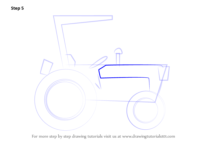 Learn How to Draw a Tractor for Kids (Agricultural) Step by Step