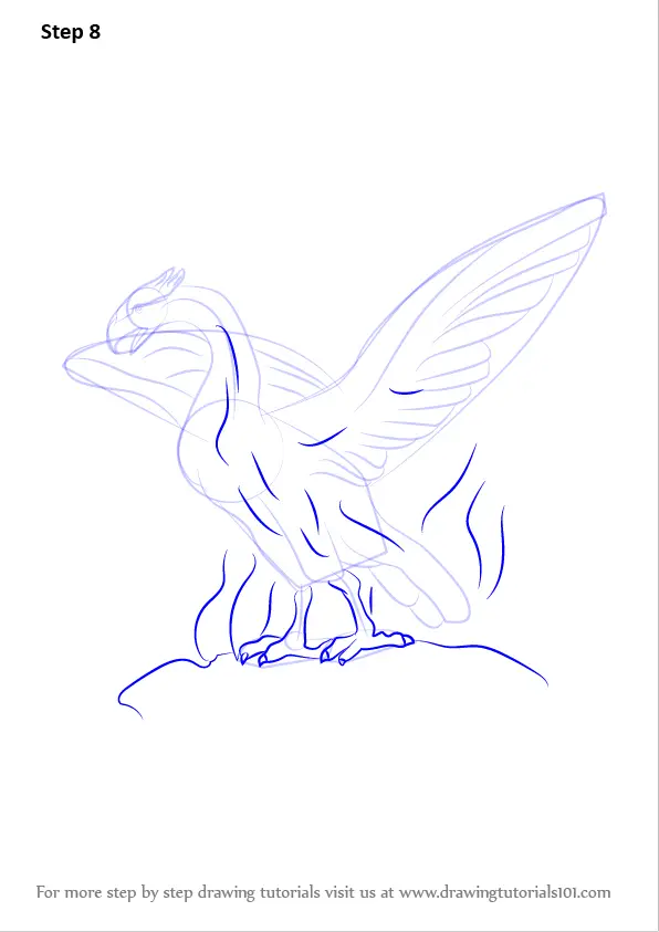 Learn How to Draw Phoenix (Greek mythology) Step by Step : Drawing