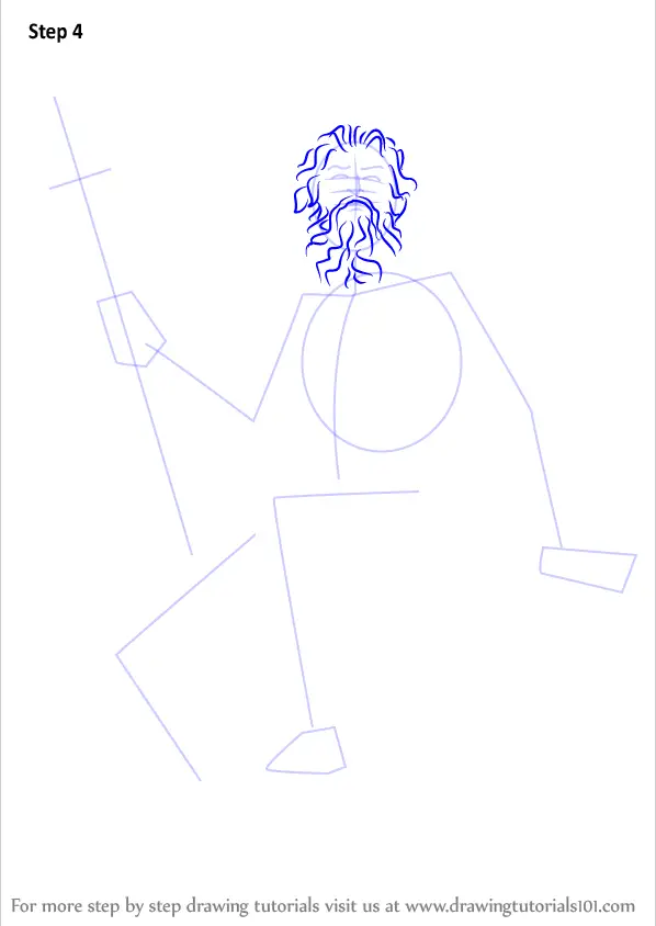 Learn How to Draw Poseidon (Greek mythology) Step by Step : Drawing