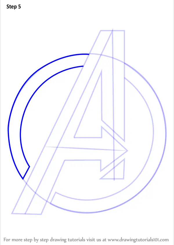 Learn How to Draw Avengers Logo (Brand Logos) Step by Step : Drawing