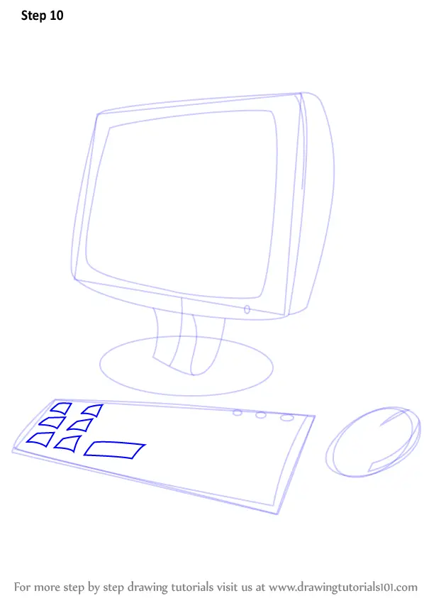 Learn How to Draw a Computer for Kids Step by Step