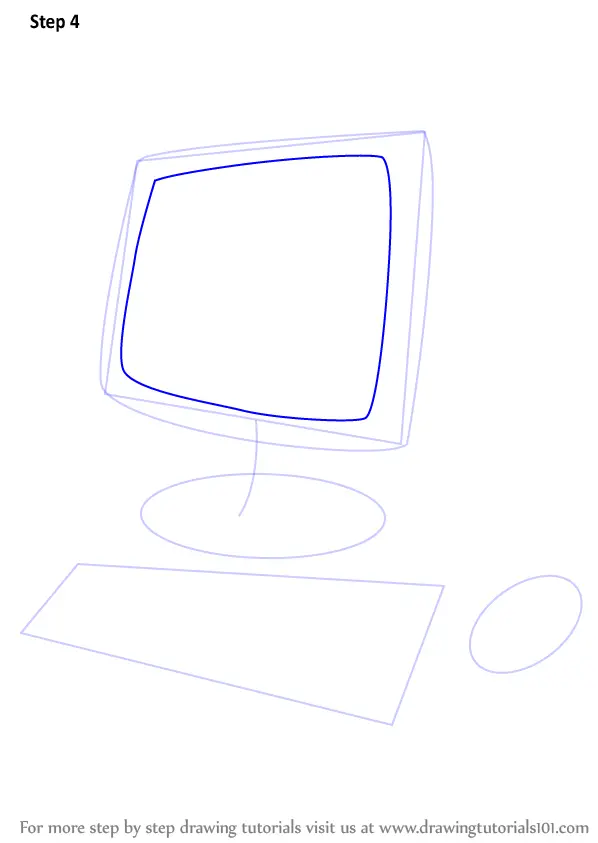 Learn How to Draw a Computer for Kids Computers Step by Step 