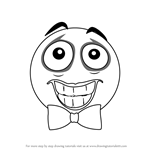 How to Draw Funny Emoji With Tie