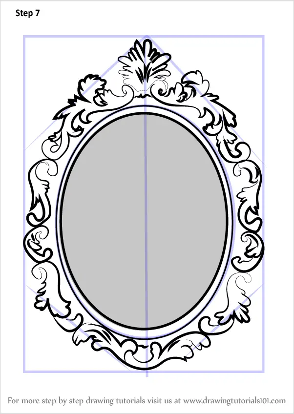 Learn How to Draw Beautiful Mirror (Everyday Objects) Step by Step