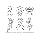 How to Draw Cancer Ribbons