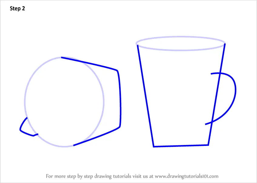 Learn How to Draw Coffee Mugs (Everyday Objects) Step by Step : Drawing
