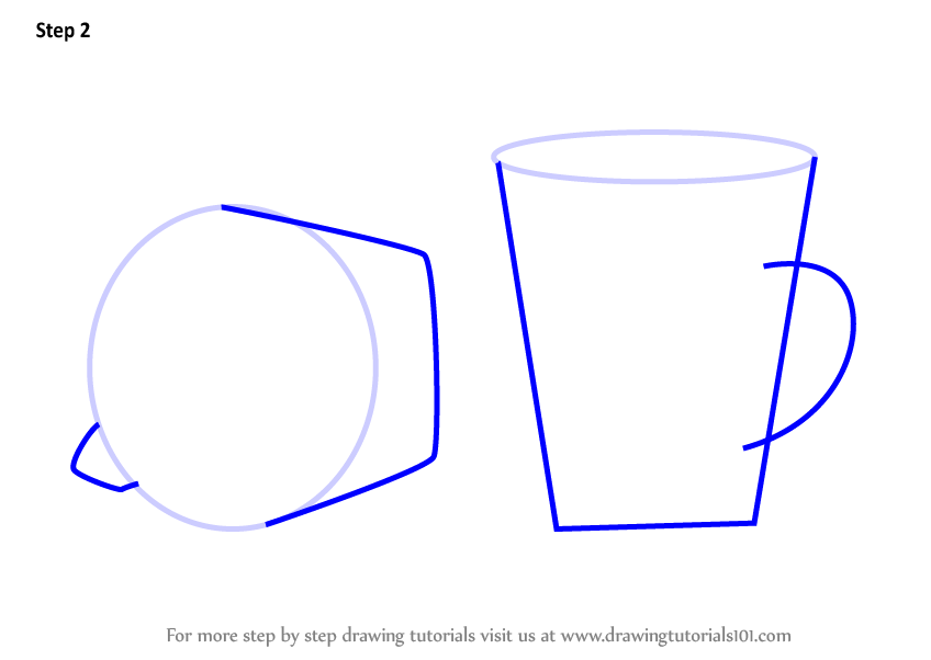 Learn How to Draw Coffee Mugs (Everyday Objects) Step by Step : Drawing