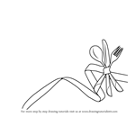 How to Draw Cutlery Decorated