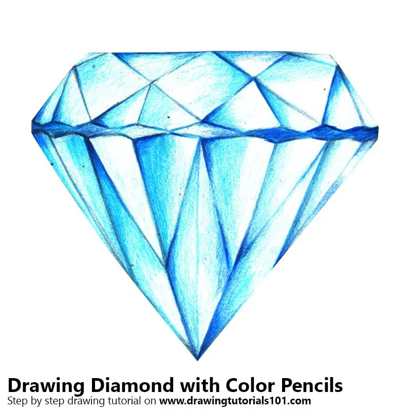 Diamond Color Pencil Drawing