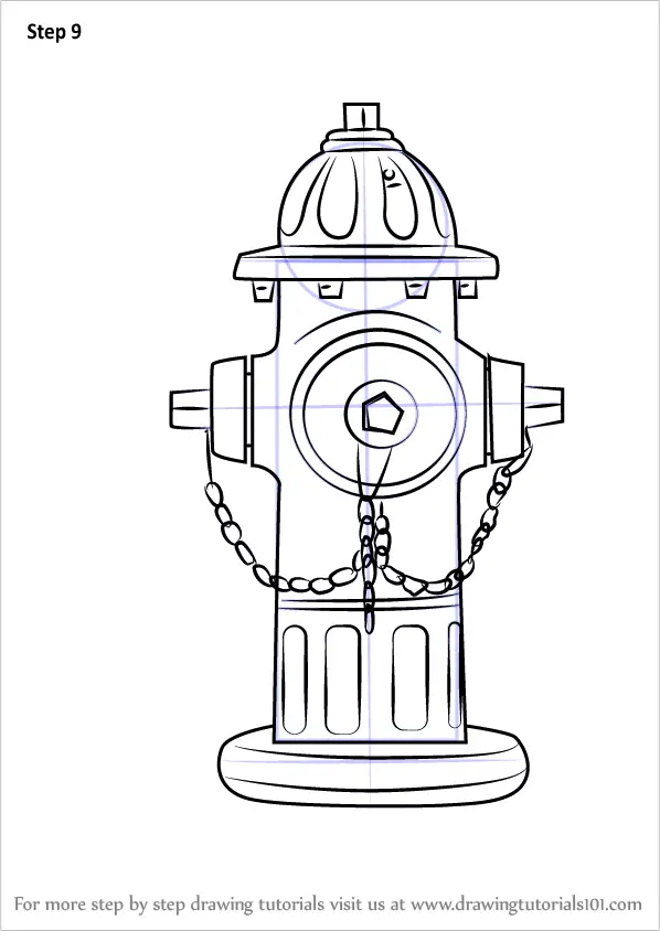 Learn How to Draw Fire Hydrant (Everyday Objects) Step by Step