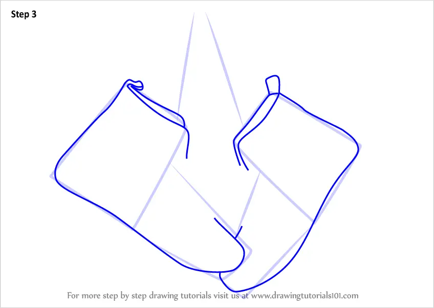 Learn How to Draw Hanging Shoes (Everyday Objects) Step by Step