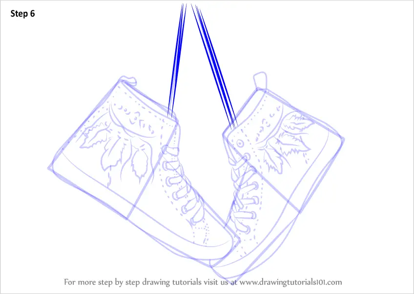 Learn How to Draw Hanging Shoes (Everyday Objects) Step by Step