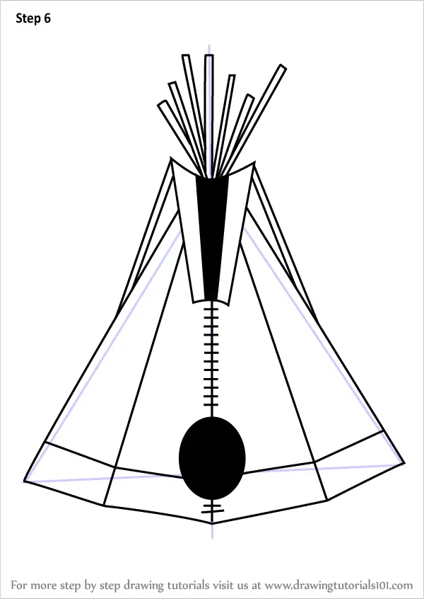 Learn How to Draw an Indian Tipi (Everyday Objects) Step by Step ...