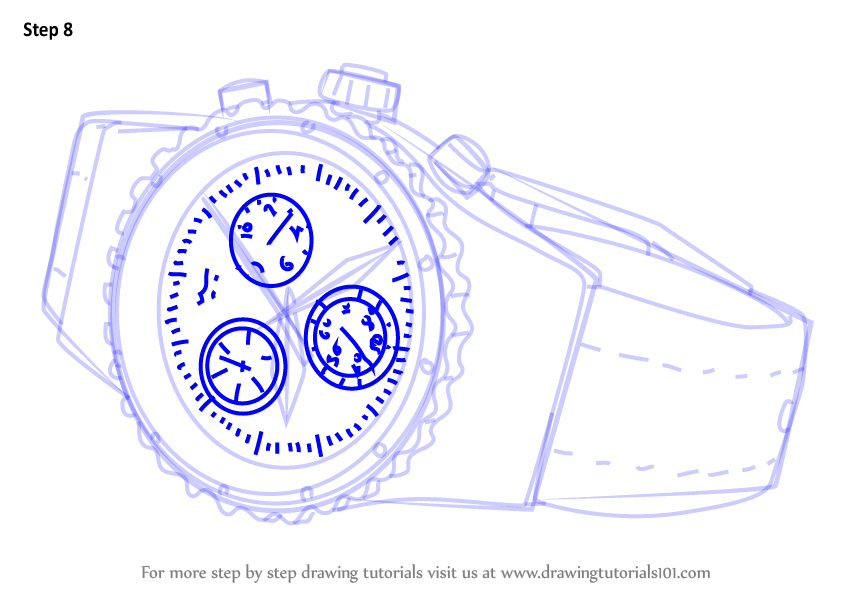 Learn How to Draw a Luxurious Watch (Everyday Objects) Step by Step