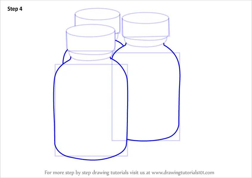 Learn How to Draw Medicine Bottles (Everyday Objects) Step by Step