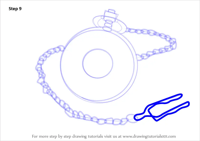 pocket watch chain drawing