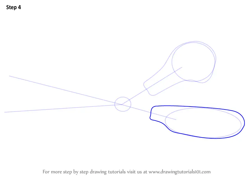 Learn How to Draw a Scissor (Everyday Objects) Step by Step : Drawing