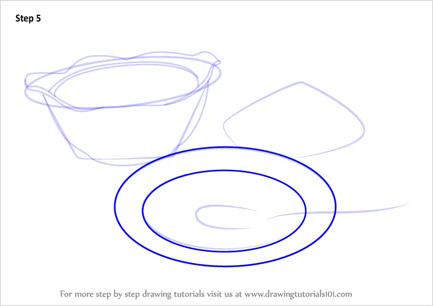 Step by Step How to Draw Soup Bowls