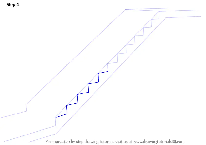 Step by Step How to Draw Staircase