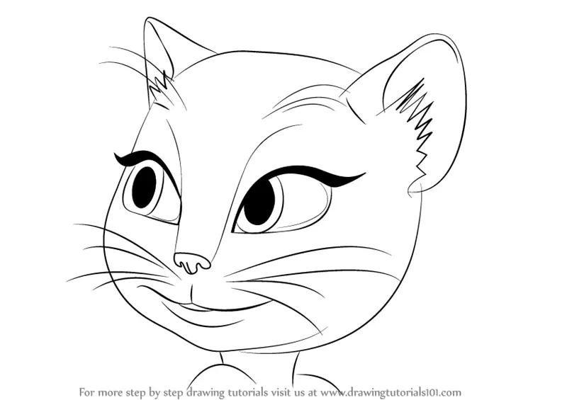 Learn How to Draw Talking Angela (Everyday Objects) Step by Step