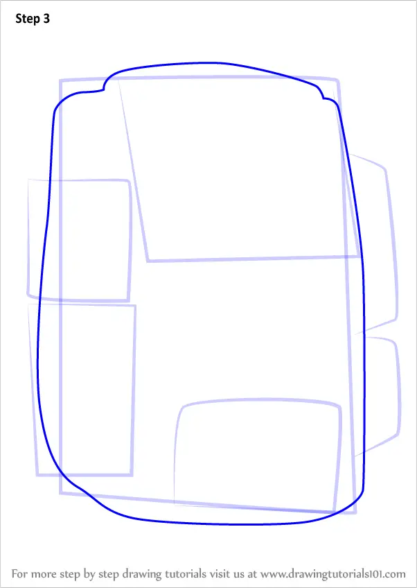 Step by Step How to Draw Travel Bag Easy : DrawingTutorials101.com