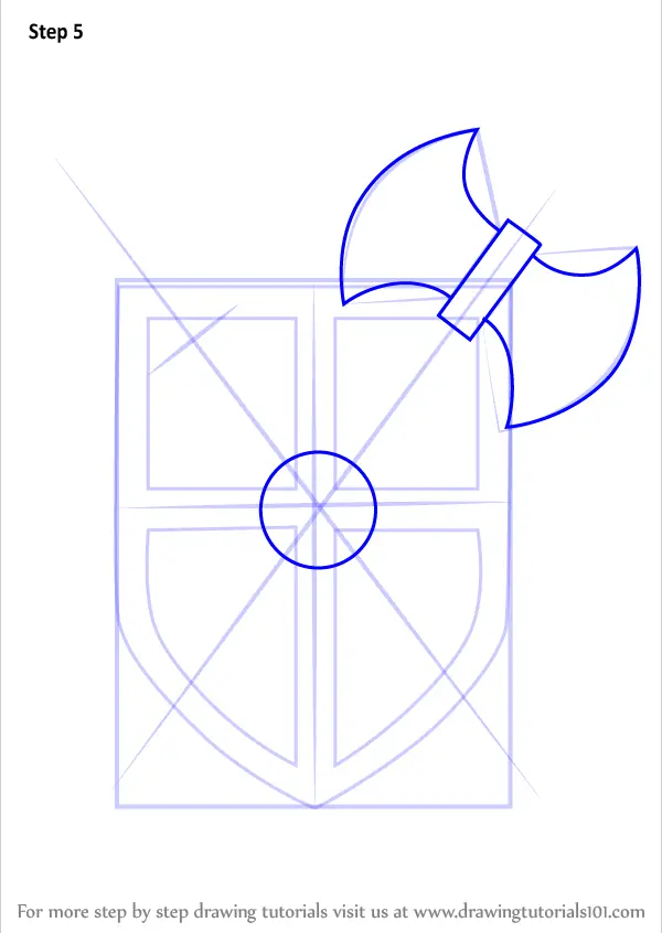 Learn How To Draw Warrior Shield Everyday Objects Step By Step