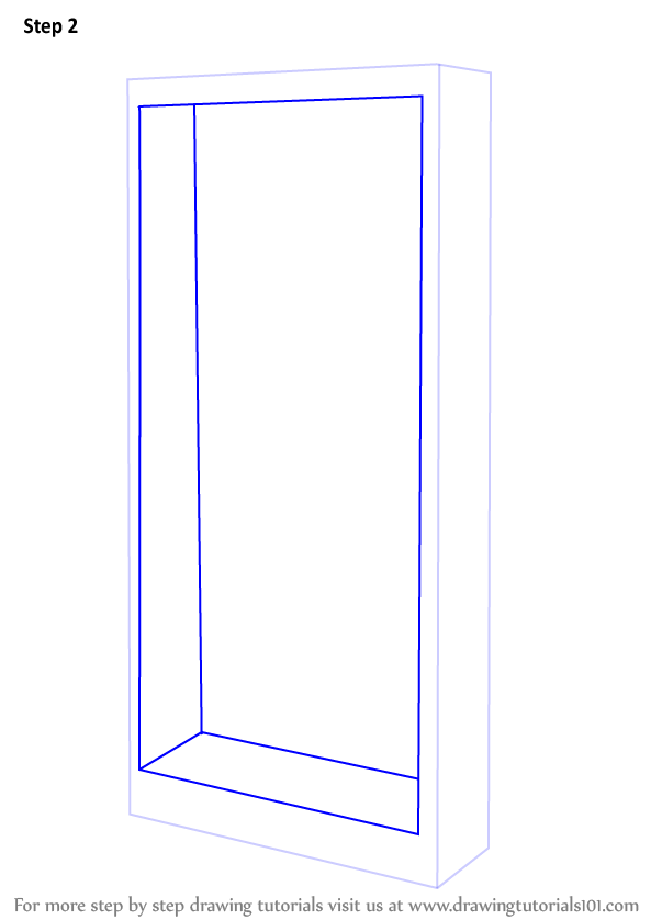 Learn How to Draw a Book Shelf (Furniture) Step by Step Drawing Tutorials