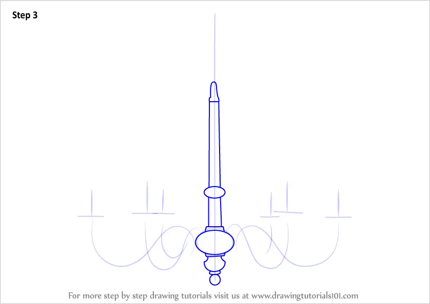 Learn How to Draw a Chandelier (Furniture) Step by Step Drawing Tutorials