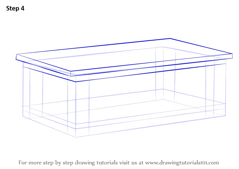 Learn How to Draw a Coffee Table (Furniture) Step by Step Drawing