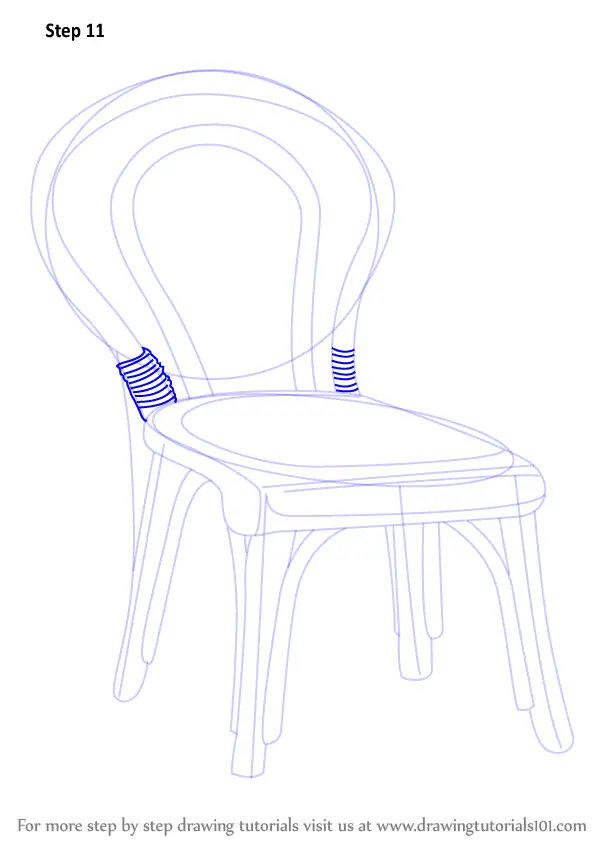 Learn How to Draw a Decorative Chair (Furniture) Step by Step : Drawing