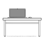 How to Draw Laptop Desk