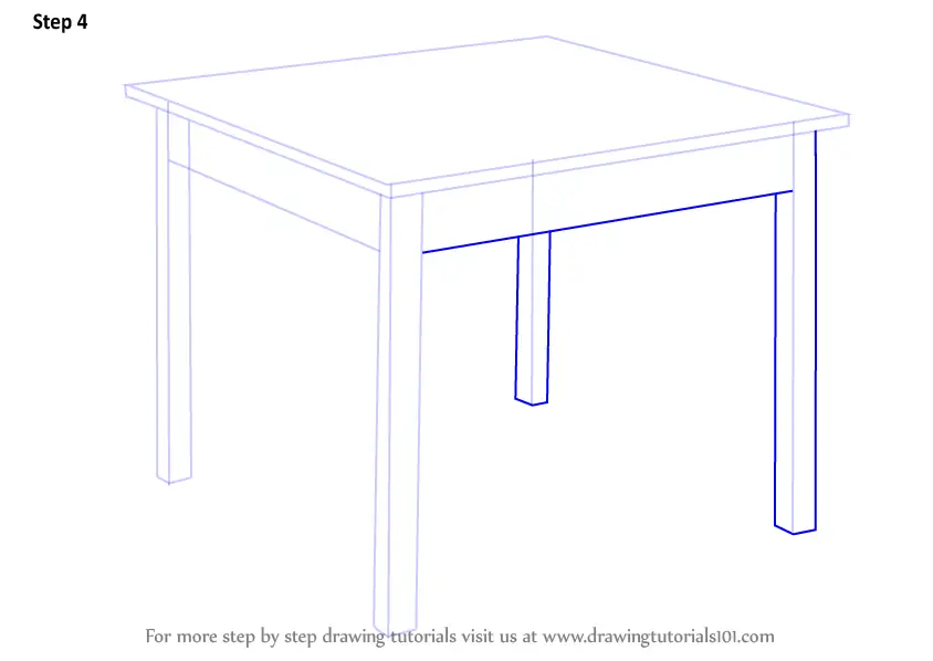 Learn How to Draw a Table (Furniture) Step by Step Drawing Tutorials