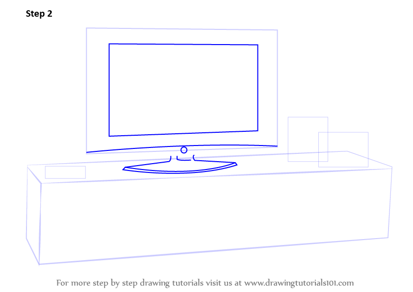 led tv drawing | how to draw a tv | how to make led tv | television drawing  | monitor drawing - YouTube