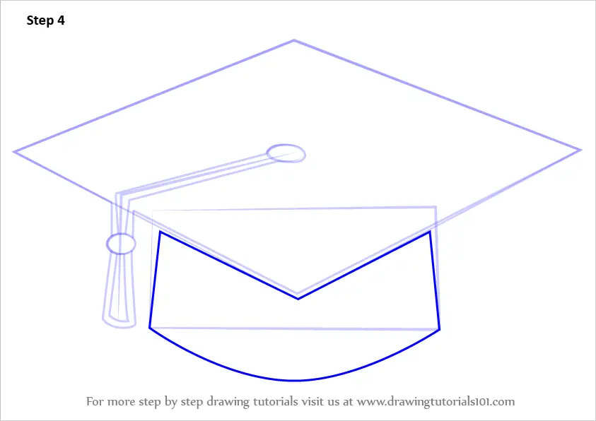 Learn How To Draw A Graduation Cap Hats Step By Step Drawing Tutorials