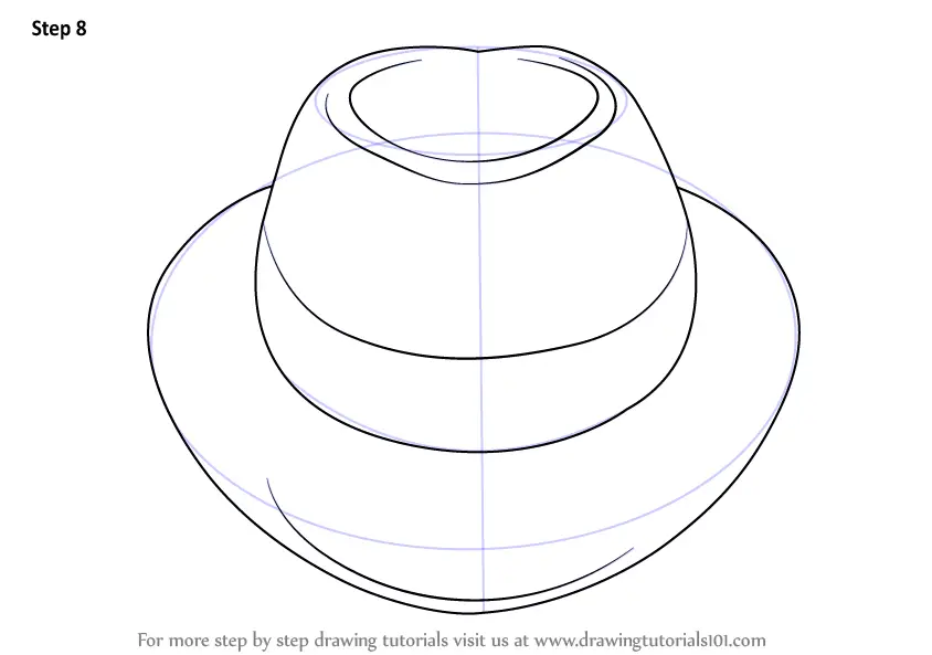 Learn How to Draw a Hat (Hats) Step by Step : Drawing Tutorials