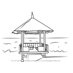How to Draw a Beach Hut